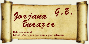 Gorjana Burazer vizit kartica